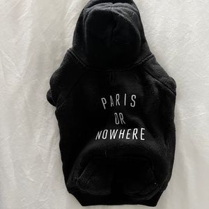 PARIS OR NOWHERE DOG HOODIE BLACK (SMALL)